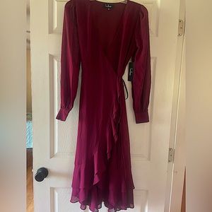 Lulus long sleeve wrap dress